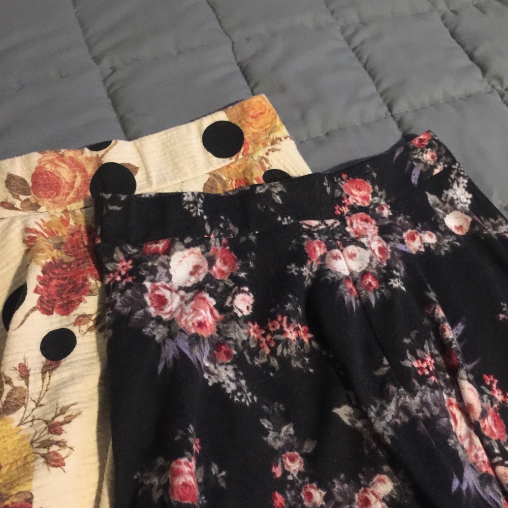 Floral Skater Skirt lot of two